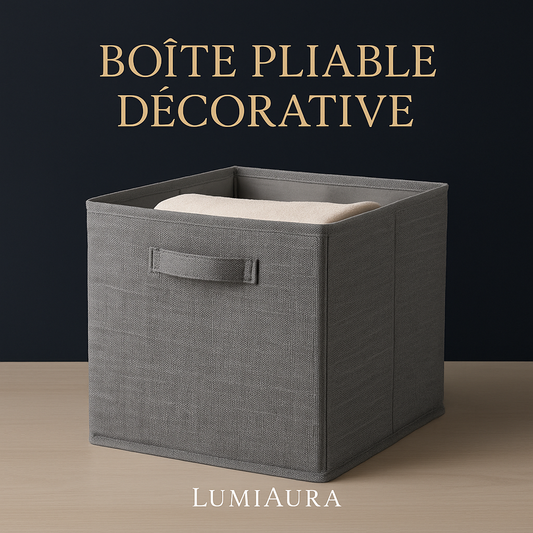 🧺 Boîte Pliable Décorative LumiAura™ – Rangement élégant & pratique