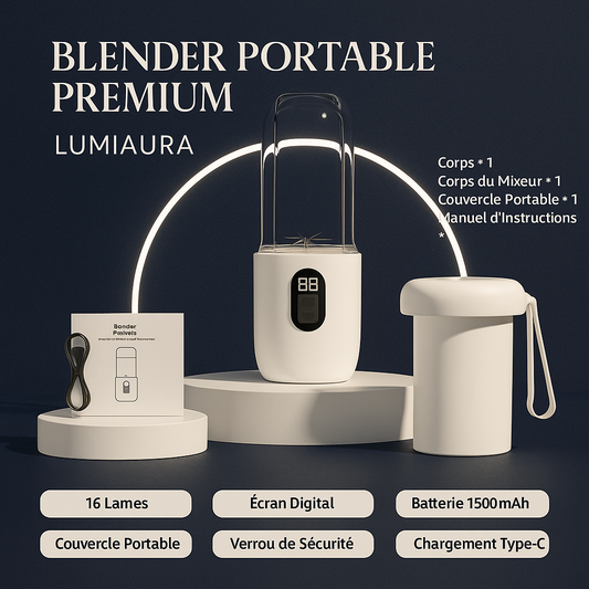 🥤 Mini Mixeur USB LumiAura™ – Faites vos smoothies partout, facilement