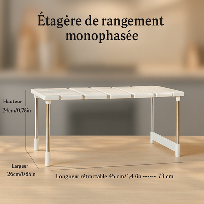 🍽️ Étagère Gain de Place LumiAura™ – Optimisez vos espaces en un instant