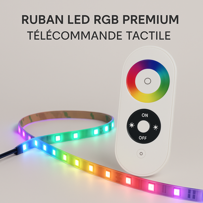 Ruban LED RGBIC Premium – LumiAura™ | Ambiance Maison & RGB Intelligente