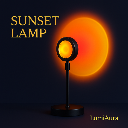 🌅 Lampe Sunset LumiAura™ – Créez une ambiance coucher de soleil chez vous