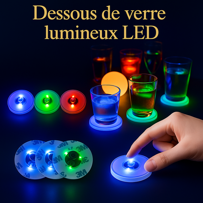 ⭐ Dessous de Verre Lumineux LED – LumiAura™