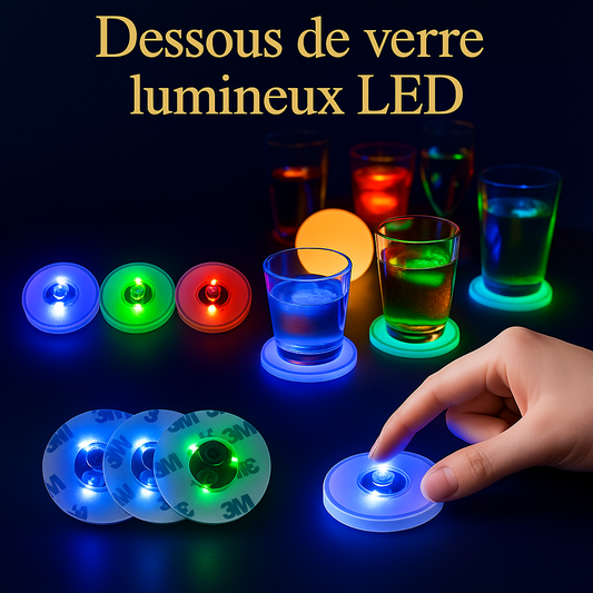 ⭐ Dessous de Verre Lumineux LED – LumiAura™