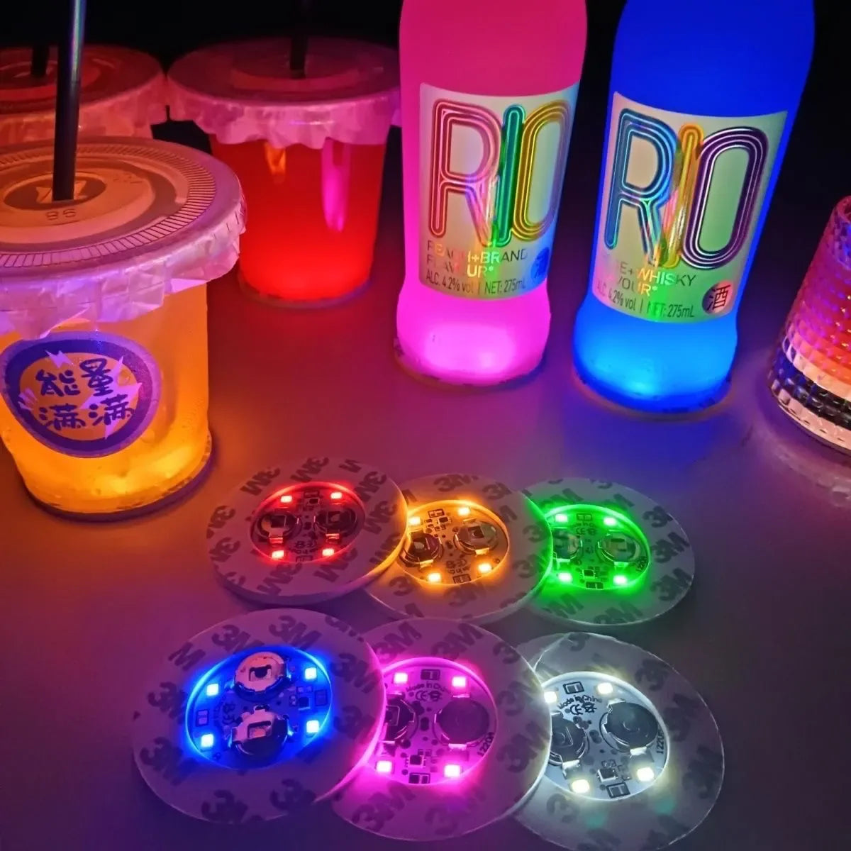 ⭐ Dessous de Verre Lumineux LED – LumiAura™